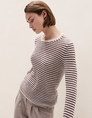 Layering Cashmere Stripe Jumper