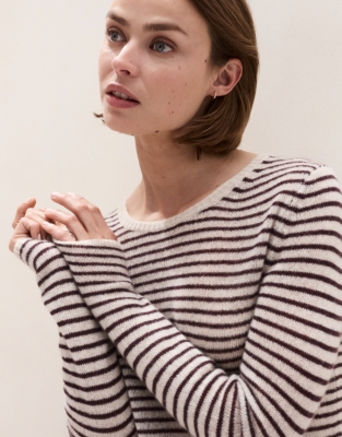 Layering Cashmere Stripe Jumper
