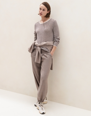 Layering Cashmere Stripe Jumper