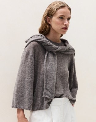 Layering Cashmere Wide Sleeve Knitted Jumper