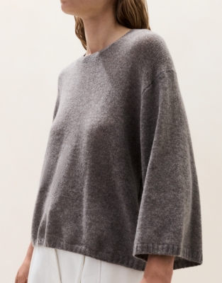 Layering Cashmere Wide Sleeve Knitted Jumper