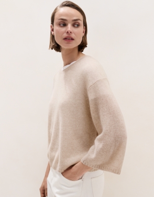 Layering Cashmere Wide Sleeve Knitted Jumper