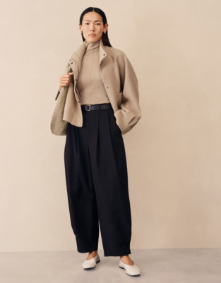 Layering Funnel Neck Jumper with Cashmere