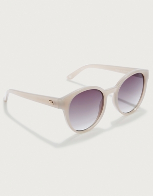 Round sunglasses plastic top frame