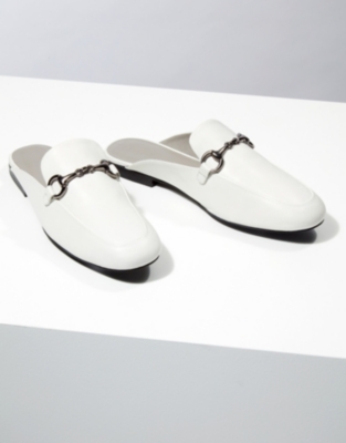 redford leather backless loafers
