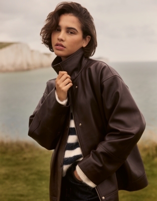 Leather Batwing Jacket