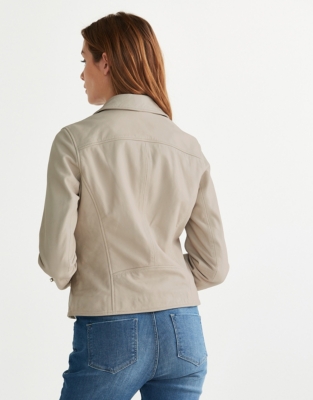 The white company hot sale leather jacket