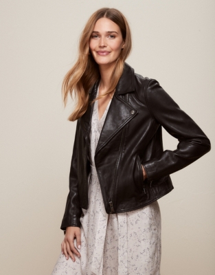 Leather Biker Jacket | Clothing Sale | The White Company UK