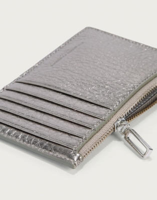 Leather Card Zip Wallet Accessories Sale The White Company UK