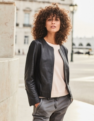 Leather jacket 2025 white company