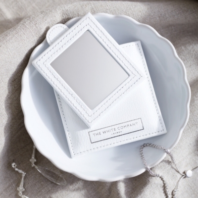Leather Compact Mirror Stocking Fillers The White Company UK