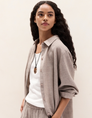 Leather Cord Irregular Resin Necklace