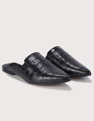 black mule loafers