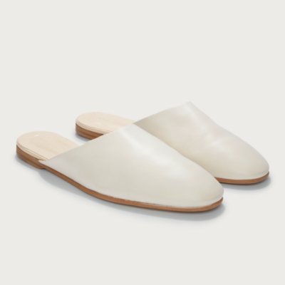 Leather Flat Mule Shoe