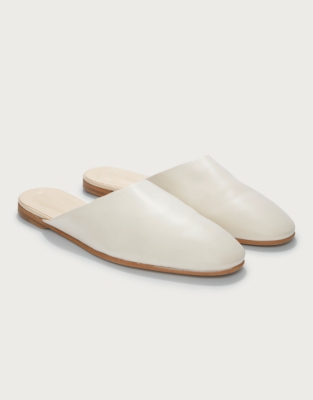 Leather Flat Mule Shoe