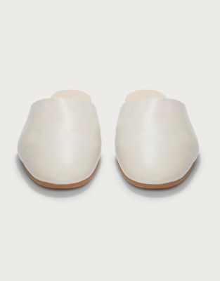 Leather Flat Mule Shoe