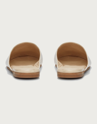 Leather Flat Mule Shoe