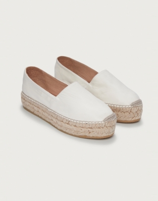 leather flatform espadrilles