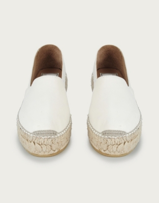 Leather Flatform Espadrilles | Accessories Sale | The White Company UK