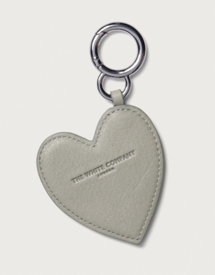 Leather Heart Keyring Accessories Sale The White Company UK