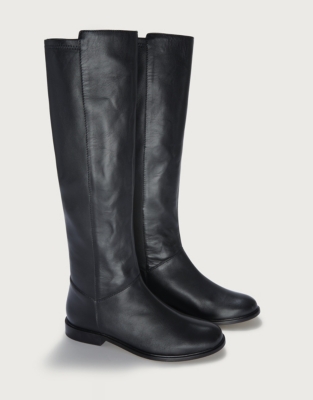 Vagabond amina black clearance leather knee high boots