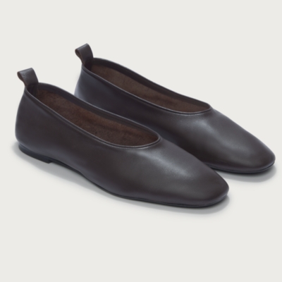 Leather High Vamp Ballet Shoes