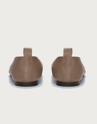 Leather High Vamp Ballet Shoes