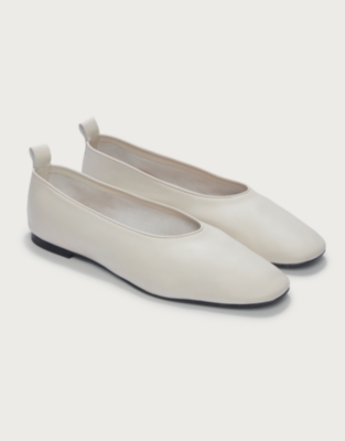 Leather High Vamp Ballet Shoes