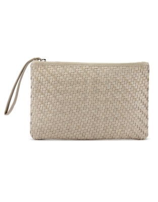 Leather Interwoven Clutch Bag | Accessories Sale | The White Company UK