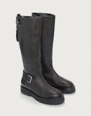 White company shop biker boots