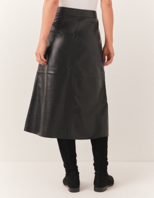 Leather Midi Skirt 