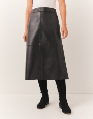 Leather Midi Skirt 