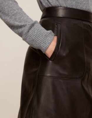Leather Mini Skirt | Skirts & Shorts | The White Company UK
