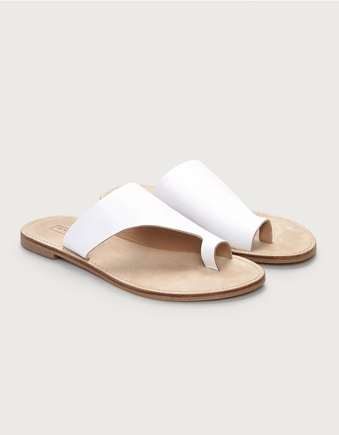 Leather Minimal Sliders | Accessories Sale | The White Company UK