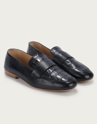 mock croc loafers