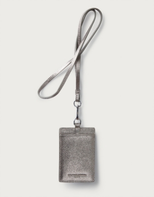 Leather Neck Card Holder | Accessories Sale | The White Company UK