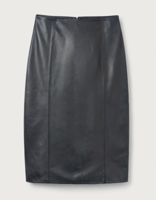 White company shop leather skirt