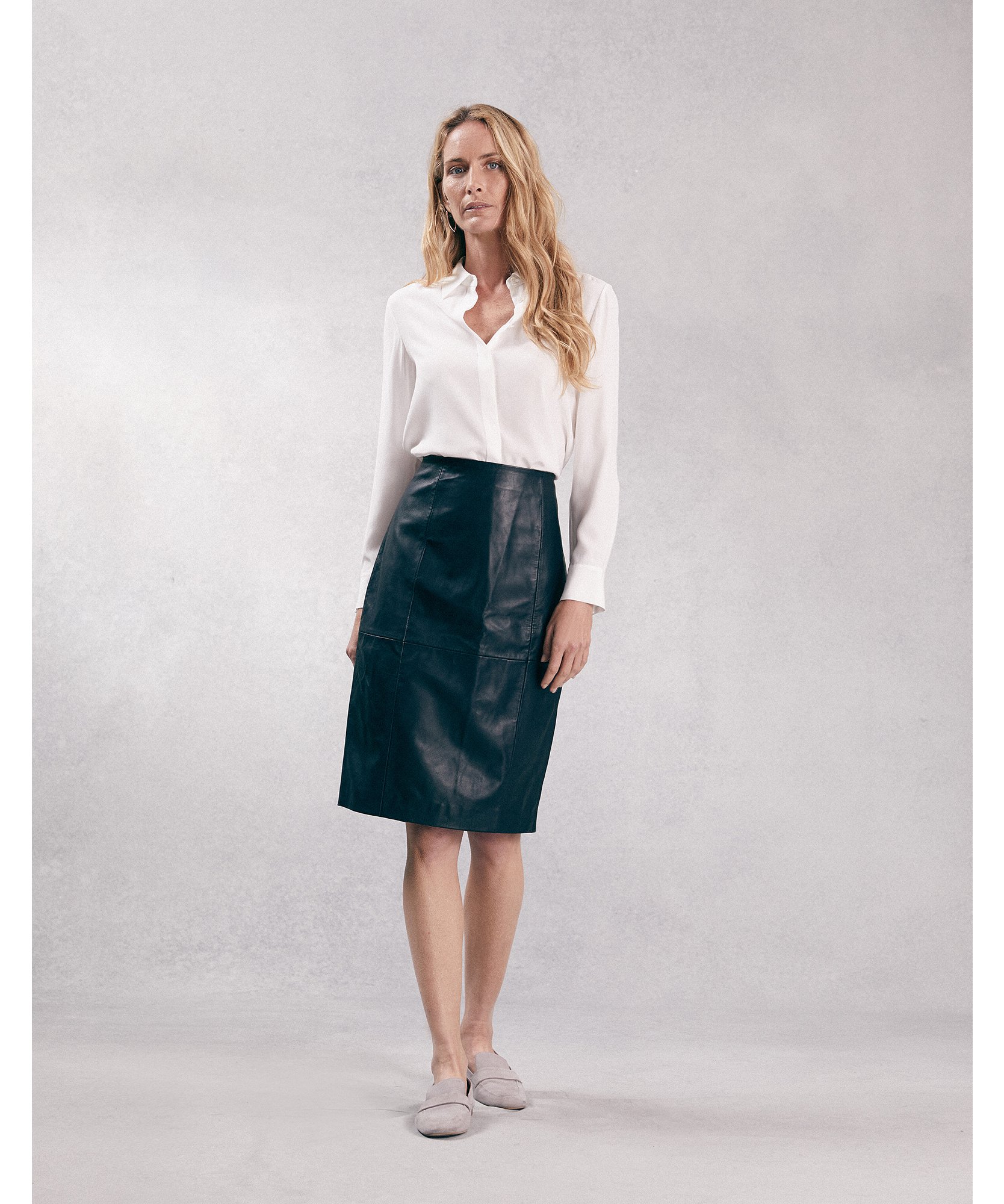 Leather Pencil Skirt | All Clothing Sale | The White Company US