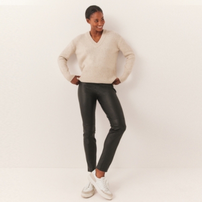 Leather Slim Trousers