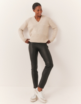 Leather Slim Trousers