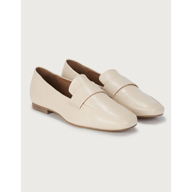 Leather Square-Toe Loafers | Accessories Sale | The White Company UK