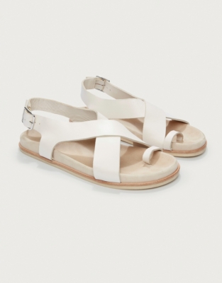 Leather Toe Loop Footbed Sandals