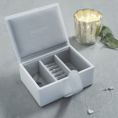Leather Travel Jewellery Box Decorative Accessories The White