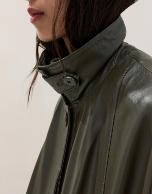 Leather Trench Cape