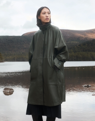 Leather Trench Cape