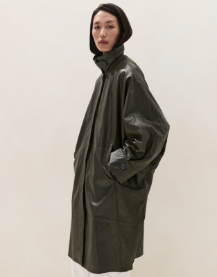 Leather Trench Cape