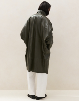 Leather Trench Cape