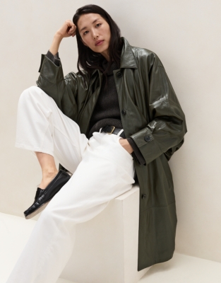Leather Trench Cape