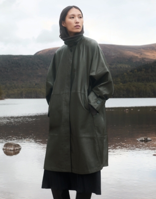 Leather Trench Cape