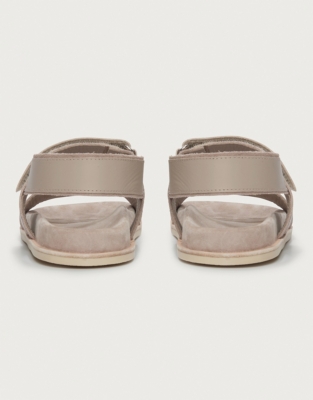 Leather Velcro Footbed Sandals